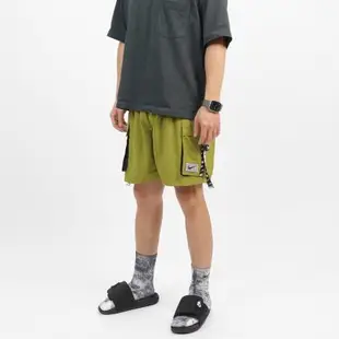 Nike 海灘褲 Logo Tape Cargo 綠 黑 男款 褲子 7吋 快乾 緞帶 短褲 NESSD500-314