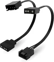EZDIY-FAB ARGB LED Adapter for NZXT Fan, F120 AER RGB Fan, No NZXT CAM hub Required, Compatible to Aura Fusion Mystic Light, Two in Pack