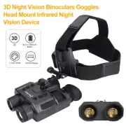 3D/8X Night Vision Binoculars Infrared Digital Head Mount Goggles for Hunting US