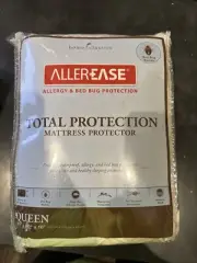 Aller-Ease Zippered Queen Box Spring Protector ONLY Bed Bug, Dust Mite, Waterprf
