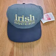 Vintage Notre Dame Hat OSFA Adjustable Baseball Hat Strapback Strap Back New NWT