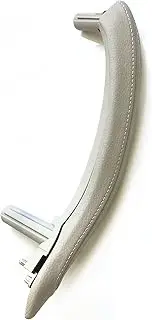 HUVNEXA Left Right Interior Door Handle Assembly with Outer Leather Cover, for BMW, for X5 X6 F15 F16 2014-2018 Car Door Pull Handle(Left Oyster)