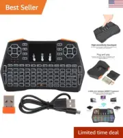 Multifunctional 2.4GHz Wireless Keyboard with Touchpad and LED Backlight