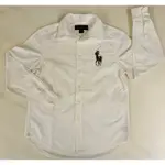 全新保證真品POLO RALPH LAUREN男童白色大馬純棉襯衫M10-12