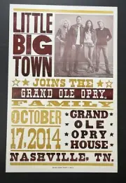 2014-10-17 Hatch Show Print "Little Big Town" Joins The Grand Ole Opry Family