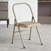 Eqvexd Pilates Chair,Iyengar Yoga Chair,Backless Yoga Chair Prop,Foldable and Portable Folding Stools Supports Balance Training,Khaki-45 * 42 * 83cm
