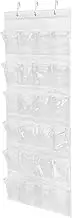 Honey-Can-Do SFT-01242 Over The Door Shoe Organizer, White, 24-Pocket