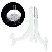 6 Inch Clear Plastic Easels Or Stand/Plate Holders To Display Pictures Arts