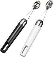 KICHOUSE Stainless Steel Fruit Digging Spoon Set 2pcs Kitchen Tools for Melons Berries