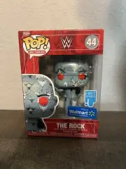 Funko Pop The Rock 44 Dwayne Johnson WWF Art Wrestling Walmart w/protector