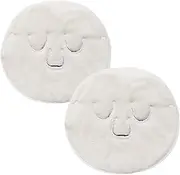 2 Pcs Hot Compress Face Masks, Reusable Facial Steamer for Hot Cold Skin care,Moisturizing Face Steamer, Beauty Facial for Home and Beauty Salon (White)