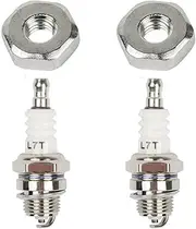[HIFROM] 2 Set Tune-up Kit Bar Nut With Spark Plug for Stihl Chainsaw 010 011 012 024 026 029 030 MS250 MS230 MS240 Ms260 Ms270