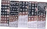 MUSISALY 5pcs Floral Nail Art Stamping Plates DIY Stencils Templates for Elegant Manicure Designs for Nail Salons Home Use Unique Patterns