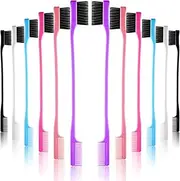 12 Pieces Hair Edge Brushes Double Sided Edge Brushes Eyebrow Brush Edge Control Hair Brush Random Color
