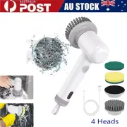 Cordless Rechargeable Spin Scrubber Electric Turbo Scrub Cleaning Brush Kit