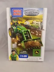 Mega Bloks John Deere Farm Tractor 119 Piece Construction Set New sealed 80840