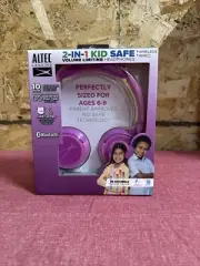 Altec Lansing Kid Safe 2-in-1 Bluetooth Wireless Headphones - Pink