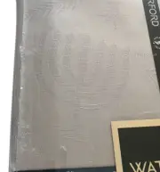 Waterford Gray Hanukkah Menorah Star Tablecloth Luxury Feastival of Lights 70x84