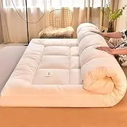 Futon Mattress Thickened Japanese Tatami Mattress Foldable Rolled Up Floor Mattress Student Dormitory Home Camp Full Size Mattress LLCDZR(DD,90x200cm)