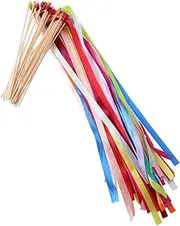 MAGICLULU 20Pcs Fairy Wands with Bells Ribbon Streamers for Weddings Parties Events for Celebrations Stage Performances Cosplay Activities