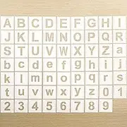 2 Inch Alphabet Letter Numbers Stencils, 62Pcs Reusable Plastic Alphabet Templates, Interlocking Drawing Letter Art Craft Template Kit for Painting on Wood, Paper, Wall, Signage, Fabric, Chalkboard