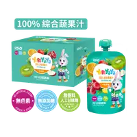 在飛比找PChome24h購物優惠-YiBiYaYa 100%綜合蔬果汁100ML(15入/組)