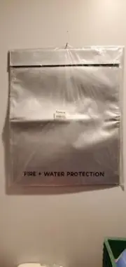Fireproof Document Bag 15x12 Waterproof Document Holder Money Safe Pouch Zipper