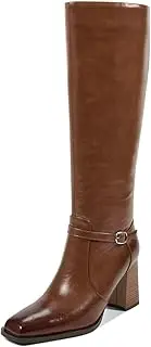 [wetkiss] Knee High Boots Chunky Heel Boots for Women Ankle Strap High Heel Long Boots with Square Toe and Side Zipper