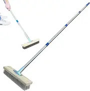Concrete Scrubber - Stainless Steel Wire Brush,Patio Scrubber, Outside Moss Remover, Garden Sweeping Tool for Removing Weeds, Moss, Algae
