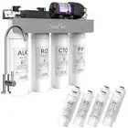 Simpure 400GPD UV Alkaline pH+ Tankless RO Reverse Osmosis System+1-Year Filters