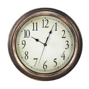 12.5'' Quartz Decorative Round Classic Retro Clock Vintage Non Ticking Home Wall Clock GOLED COLOR