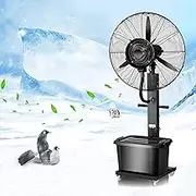 Patio Misting Fan Water Mist Cooling Industrial Floor Fan 3 Speeds with 42L Capacity Tank Moving Cooling Fan for Backyards, Commercial, Patios and More, Super Strong Wind(650mm (26in))