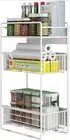 3-Tier Magnetic Organizer Rack, Metal Slide Out Drawers, Space Saver for Stuff