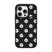 iPhone 16 Pro Impact Ring Stand Case MagSafe Compatible Ditsy Daisies - White