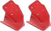 ECSiNG 1 Pair Anti-Friction Roller Skate Toe Cap Guards Protectors PU Leather Skate Cap Cover with 4 Holes for Roller Skate Replacement Accessories