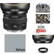WIDE ANGLE + MACRO LENS FOR Canon EF 50mm f/1.4 USM Lens 1200D T3 T3I T4 T5 T6