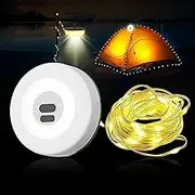 2 in 1 Camping Light String, 12 Lighting Modes, 30 Seconds Quick Roll Up Portable Light String, USB Rechargeable Camping Light for Tents, for awnings, garden and outdoor decoration, camping essentials