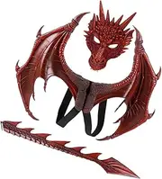 NIYANGLE 1 Set Halloween Costume Prop Mask Wings Tail for Role Play Festivals and Performances Durable Fun Photo Props