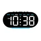 USB Digital Alarm Clock 4 Brightness Levels for Temperature Date Week Display