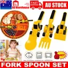 Cutlery Set Construction Toddler Tableware Fork Spoon Eating Utensils For Snack