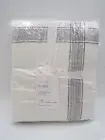 Pottery Barn Windowpane Duvet Cover Full Queen Charcoal Snow White #L134