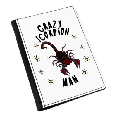 Crazy Scorpion Man Stars Passport Holder Cover Case Wallet - Funny Animal