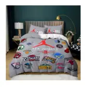 BASKETBALL DOONA COVER SET SINGLE DOUBLE QUEEN KING