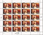Alfred Lunt & Lynn Fontanne 20 x 33 Cent US Postage Stamps Scot #3287