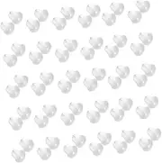 LIFKOME 100pcs Clear Silicone Earring Backs Secure Stopper Caps for Studs Hoops Hooks Lightweight Easy to Clean Backings for Safety Versatile Use Earrings Accessories
