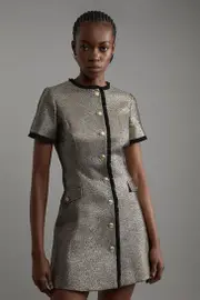 Jacquard Tailored Mini Dress