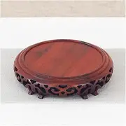 Bonsai Pedestal,Vase Base,Vase Bonsai Base,Vase Base,Small Base Wood Carving Vase Mahogany Base Buddha Statue Teapot Jade Stand Mahogany Base (Size : 6.5cm/2.5in) ( Size : 6.5cm/2.5in ) ( Size : 10.5c
