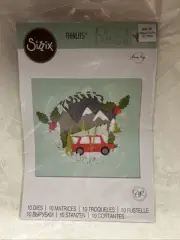 Sizzix Thinlits Die Cuts WINTER WOODLAND Winter Mountains Trees Truck 665340