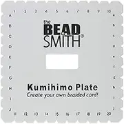 The Beadsmith Square Kumihimo Disk, 6 inch Diameter, 3/8” Thick Dense Foam, Jewelry Tools for Braiding, 1 disks