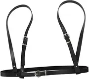 [HAMKVBPR] Women's Leather Harness Casual Belt Waist Trim Harness Sling Back Strap Bundle Belt for Cosplay Party
